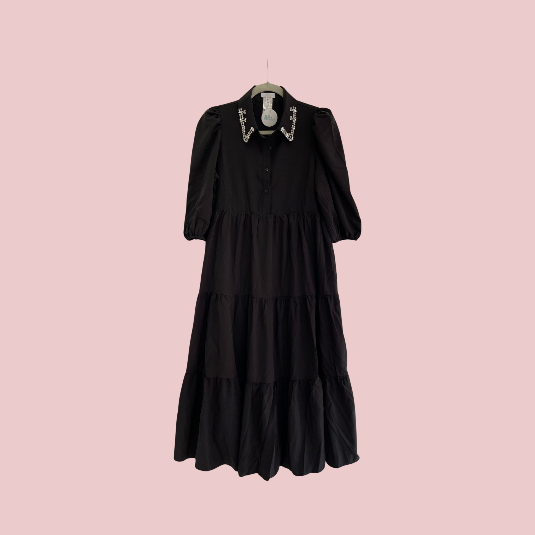 Vestido midi con cuello