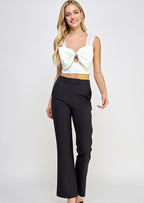 Top corto con lazo grande